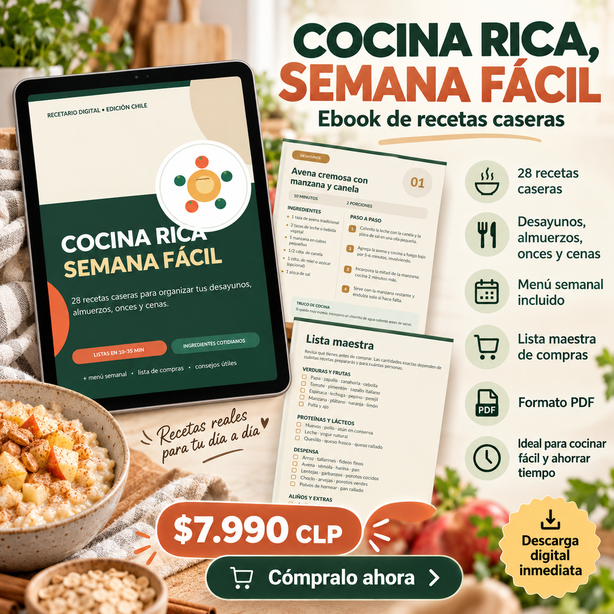 Cocina Rica, Semana Fácil