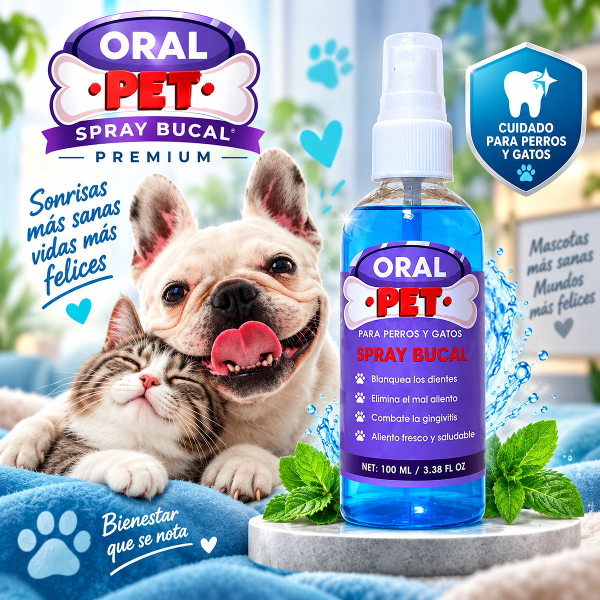 Oral Pet Spray Bucal Limpiador Mascotas
